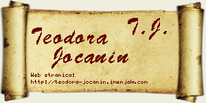 Teodora Jočanin vizit kartica